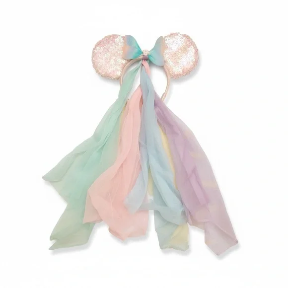 Disney Parks Ariel Mermaid Iridescent Ivory Sequin Ears 